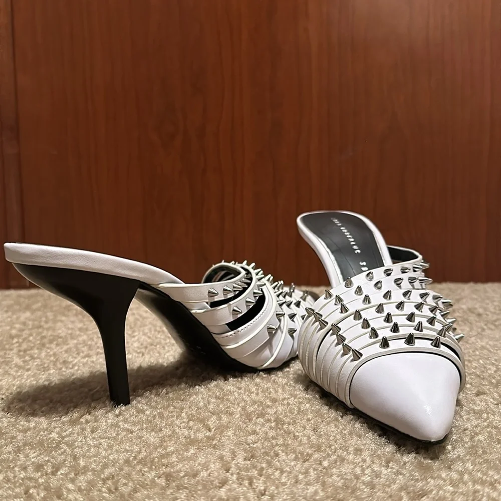 Zara white studded heels - Picture 4 of 7